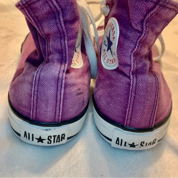 Converse All Star Sneakers 3Y fits Womens 5-6 Chuck Taylor Purple white Athletic - Picture 6 of 14